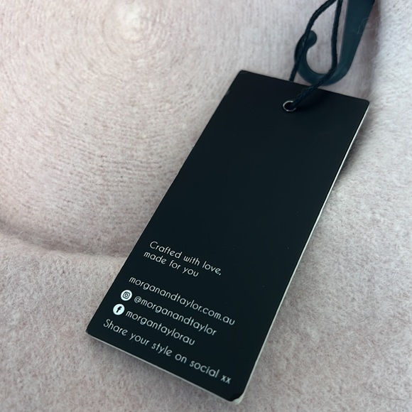 NWT Morgan & Taylor Light Pink French Beret Hat - Picture 7 of 10